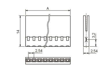 Connector CRIMPFLEX housing 0F